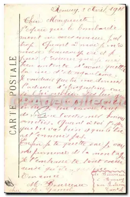 Trasa Murat-Salers — Niebezpieczny zakręt w Puy-Mary — Germain Malroux Civette, wydawca, Aurillac — nr 1324 — Rewers