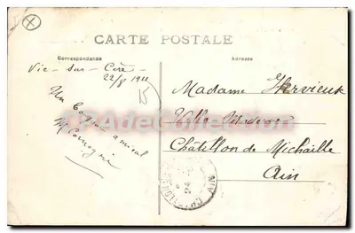 L'Auvergne — Cantal - 575 - Thiezac, o caos de Casteltinet e Vista de Thiezac — L. Delhostal — Verso