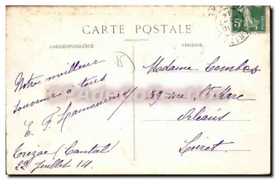 Le Cantal pittoresque — Menet — Lacets du Pont de la Mort sur la belle Vallée de la Chidelelle — Rewers