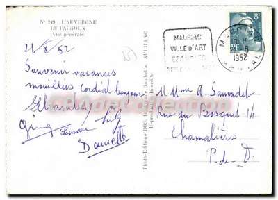 Le Falgoux — Vista geral — Photo-Éditions BOS, AUCHILLAC — Verso