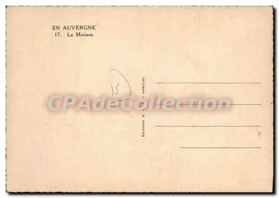 En Auvergne — La Moisson — Éditions M. L. Z. - Apriliac — Verso