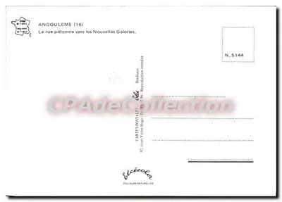 Amiens — piesza ulica w kierunku Nowych Galerii — Élécé — Rewers