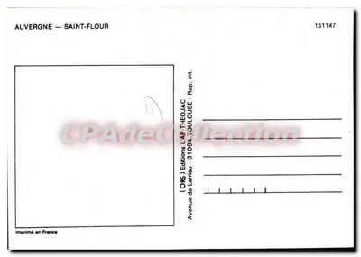 Saint-Flour — Auvergne — Blasons adhésifs vinyle lavable — Verso