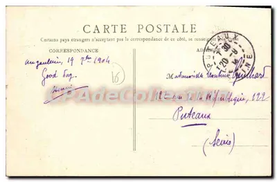 Angoulême — Pomnik Carnota (R. Verlet, rzeźbiarz) — B. R., Paryż — Rewers