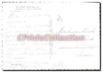 Zamek w Gensac-la-Pallue — widok z lotu ptaka — Wydawnictwo SOFERT, 94 SAINT-MAUR — Rewers