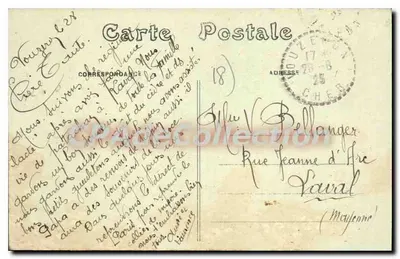 G. VOUZERON (Che) — O Castelo, fachada da Cour d'Honneur — Editor E.M. — Verso