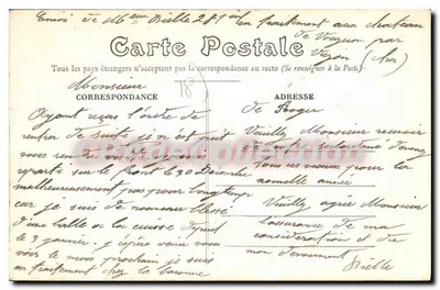 Vouzeron (Cher) — O Castelo, fachada da cour d'honneur — Editor E.M.B. n°6 — Verso
