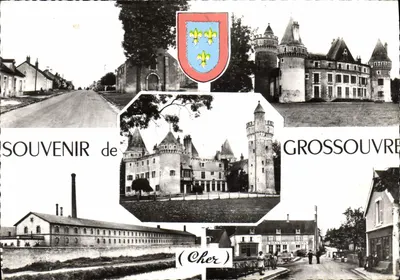 Grossouvre — Castelo e vilarejo — IMP. MACON (Cher) n° 25