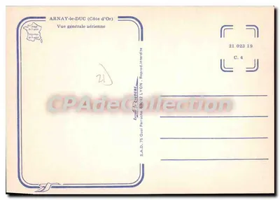 Arnay-le-Duc (Côte d'Or) — Vista geral aérea — S.A.D. Lyon, n° C.4 — Verso