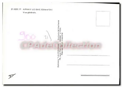 Arnay-le-Duc — Vista geral — Edições 'La Cigogne', Lyon — Verso
