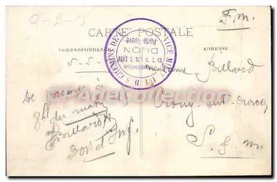 Dijon — Widok panoramiczny na stację Dijon-Ville — wydawca R. Baudot, nr 85 — Rewers