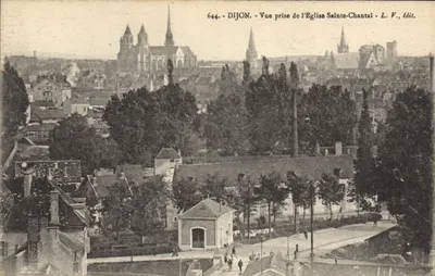 Dijon — Widok z kościoła św. Chantal — L. V., wyd.