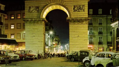 Porte Guillaume - Dijon w nocy (21) — wydawca LA CIGOGNE, n° 21.231.214