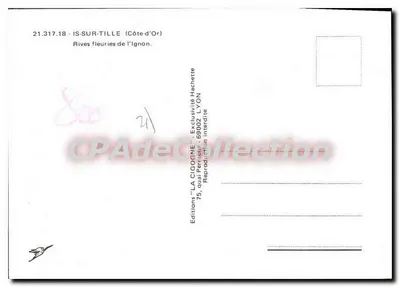 Is-sur-Tille — kwietne brzegi Ignon — Wydawnictwo 'LA CIGOGNE', Lyon — Rewers