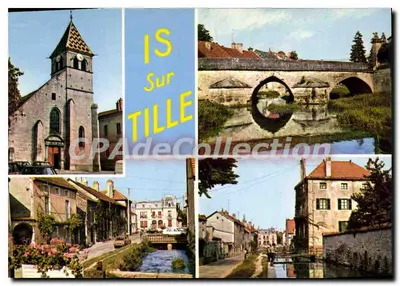 Is-sur-Tille — vista da cidade e do ponte — editor CPAdeCollection