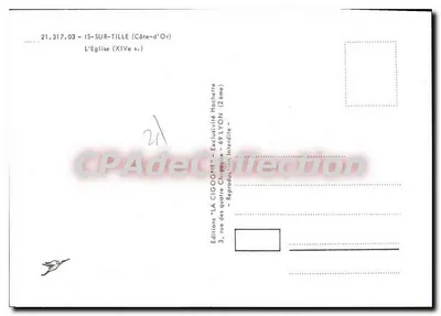 A Cigogne — A Igreja (século XIV) — Edições 'LA CIGOGNE' - Exclusividade Hachette — Verso