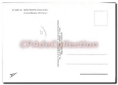 Montbard — Velha Casa (século XV) — Edições 'LA CIGOGNE', Lyon — Verso