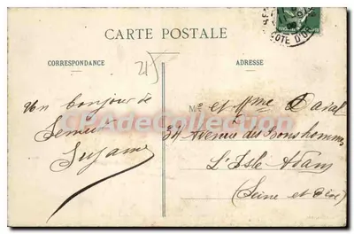 Zamek Semur-en-Bourgogne — historyczny widok — Th. Millan, wyd. nr 10 — Rewers