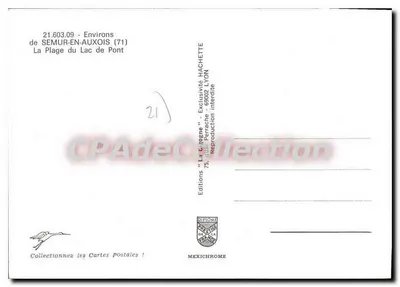 Plaża Jeziora Pont — Okolice Semur-en-Auxois (71) — Editions Diplôme — Rewers