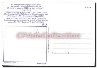 वेंडेज चाटो डी पॉमर्ड — आइरिस, नंबर 210119 — पीछे