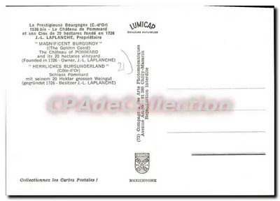 Colheita de uvas — Castelo de Pommard — Editor IRIS — Verso