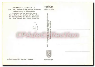 Caveaux da Maison Michelot — Meursault, Côte-d'Or — edição Iris — Verso