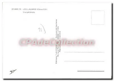 Les Laumes (Côte-d'Or) — Vista geral — Edições 'LA CIGOGNE', Lyon — Verso