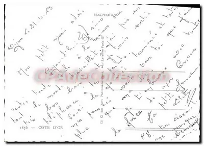 Côte d'Or — Carta turística com mapa e fotos — editor Cliché des Arts, n°21 — Verso