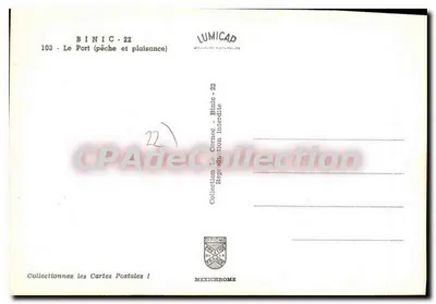 Binic - O Porto (pesca e lazer) — Lumicad, série 103 — Verso