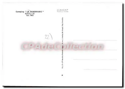 Camping Le Panoramic — Binic, Côtes-d'Armor — Editor Elnacap — Verso