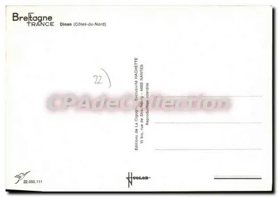 Dinan — Middeleeuwse stad — Edities de La Cigogne — Achterkant