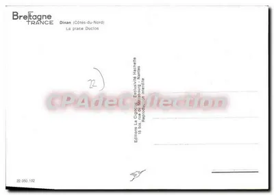 Dinan (Côtes-du-Nord) — Plac Duclos — Wydawnictwo La Cigogne — Rewers