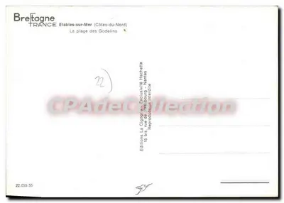 A Cegonha — A praia dos Godelins — Editor La Cigogne, n° 22.055.55 — Verso