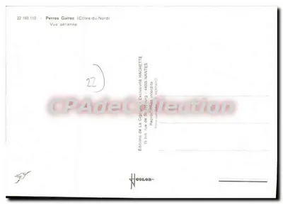 Perros-Guirec (Côtes-du-Nord) — Vista aérea — Éditions de La Cigogne — Verso