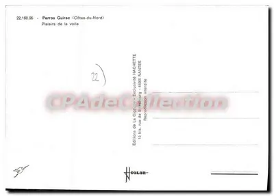 Perros-Guirec — Prazeres da Navegação — Edições da Cigarrinha, Nantes — Verso