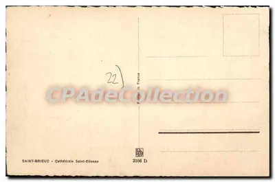 Saint-Brieuc - Catedral de Saint-Étienne — editor BD, n° 3106 D — Verso