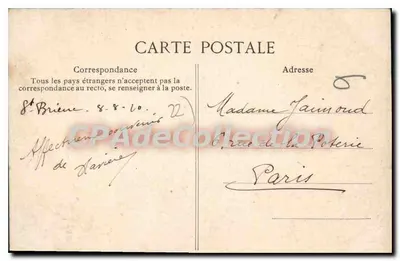 Saint-Brieuc — Praia de Saint-Laurent — Costa da Esmeralda — editor anônimo, n° 2212 — Verso