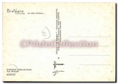 A Coruja — Vista aérea — Edições 'La Cigogne' Nantes — Verso