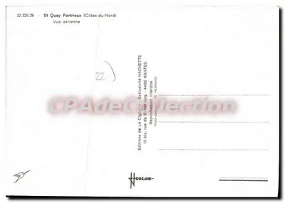 St Quay-Portrieux (Côtes-du-Nord) — Vista aérea — Editions de La Cigogne — Verso