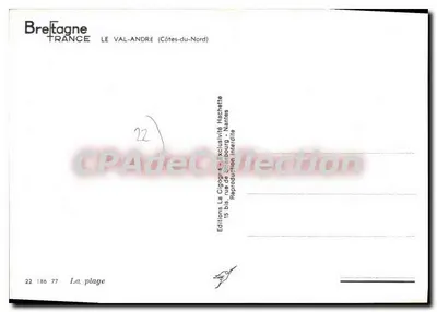 Piaszczysty brzeg — Le Val-André (Côtes-du-Nord) — La Cigogne — Rewers