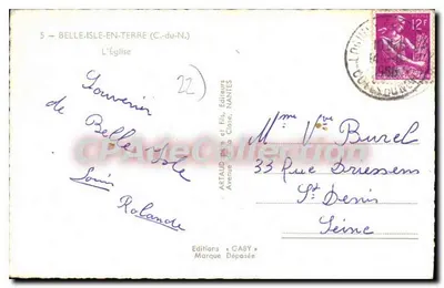 Belle-Isle-en-Terre — La Iglesia — Ediciones Gaby — Reverso