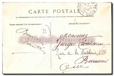 Arredores de Lannion — Ploumanach — « Le Chaos » — Coleção Villard, Quimper — Verso