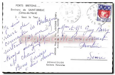 Gaby — Widok portu — Wydawnictwo Artaud & Fils, Nantes — Rewers