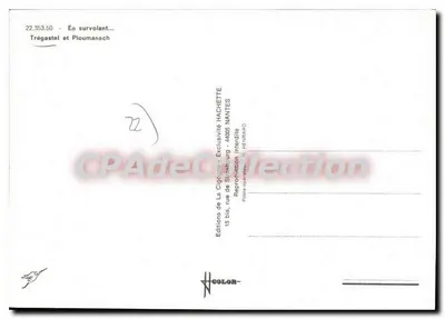 Trégastel i Ploumanach — widok z lotu ptaka — Wydawca: La Cigogne — Rewers