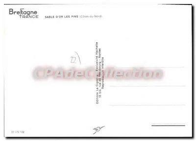 Sables d'or les pins — vista panorâmica — Éditions La Cigogne — Verso