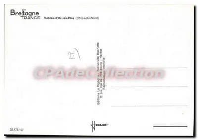 Sables-d'Or-les-Pins — vista panorâmica — Éditions La Cigogne — Verso
