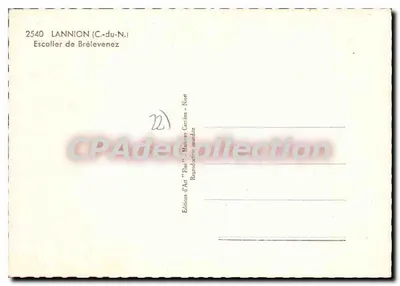 Scala di Brélevenez — Lannion (C.-du-N.) — Edizioni d'Arte 'Fior' - Marius Carrière - Niort — Verso