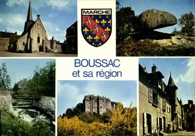 Boussac e sua região — carta postal panorâmica — IRIS