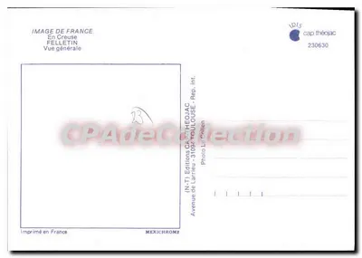 FELLETIN — Widok ogólny — Éditions de Larnisu, Toulouse — Rewers