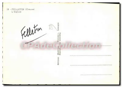 Fellentin (Creuse) — L'Église — Éditions Théo Jac — Rewers